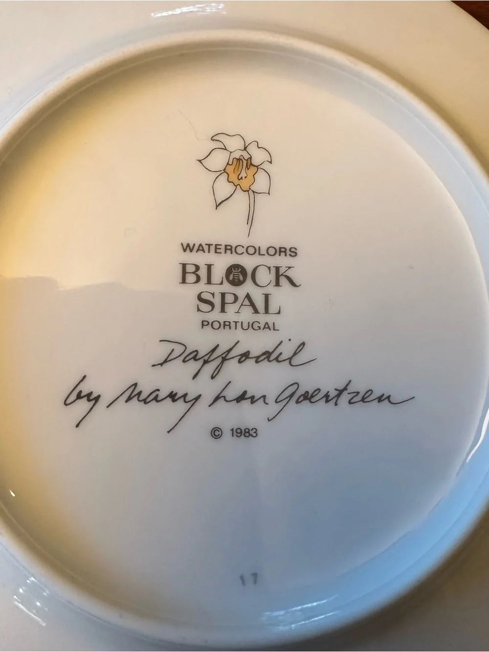Set of 6 Watercolors Block Spal Geranium Poppy Rose + Bread/Dessert Plates 6.25
